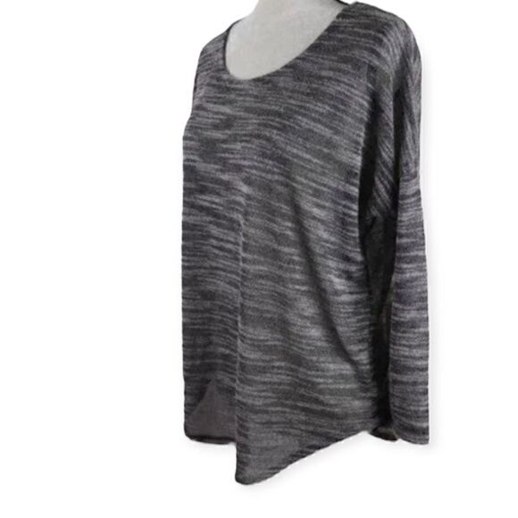 OLIVE & OAK DOLMAN SLEEVE GRAY MARLED KNIT SWEATER TOP SIZE SMALL - Picture 6 of 6